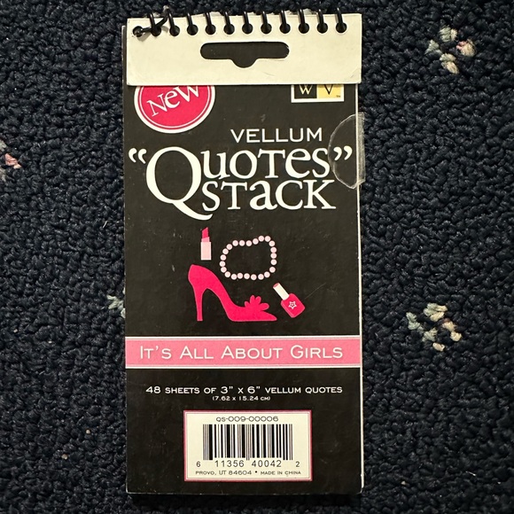 Art Vellum Quotes Stack All About The Girls Poshmark